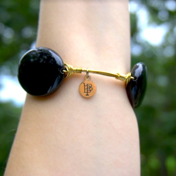 Bourbon & Bowties | Jet Black Stone Bangle - Picture 3 of 5